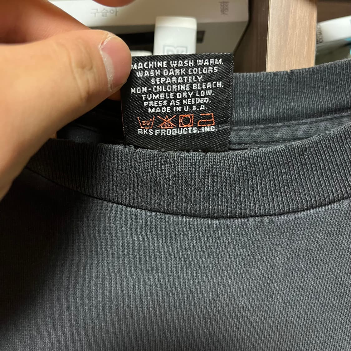 [XL] USA 빈티지 할리 데이비슨 플레임 쉴드 로고 포켓 티셔츠 상품이미지5