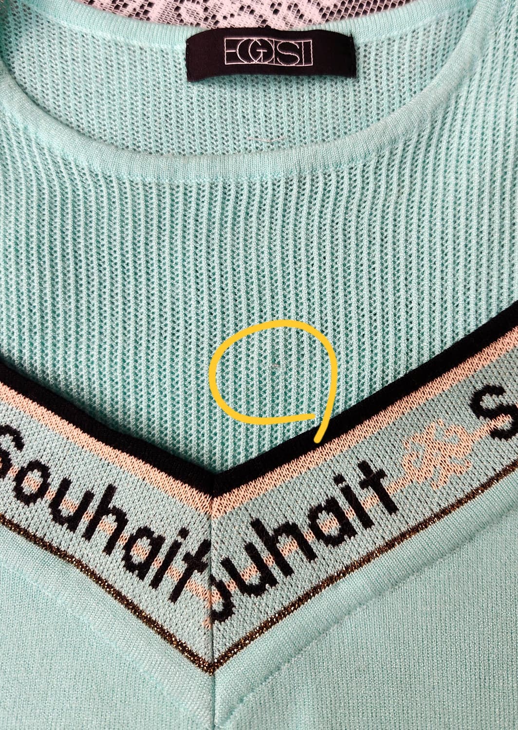 (새상품)에고이스트 레터링포인트 오프숄더 니트 상품이미지7