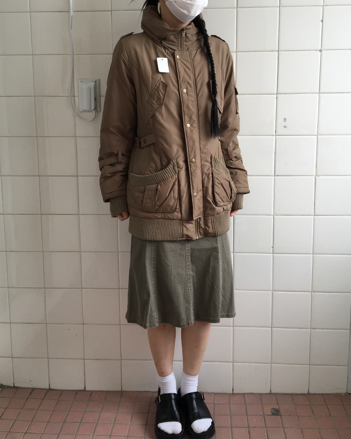 Belted high neck jacket 상품이미지1