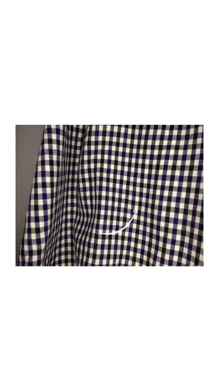 빈티지 퍼플 체크 레이스 레이어드 미디 스커트 상품이미지5