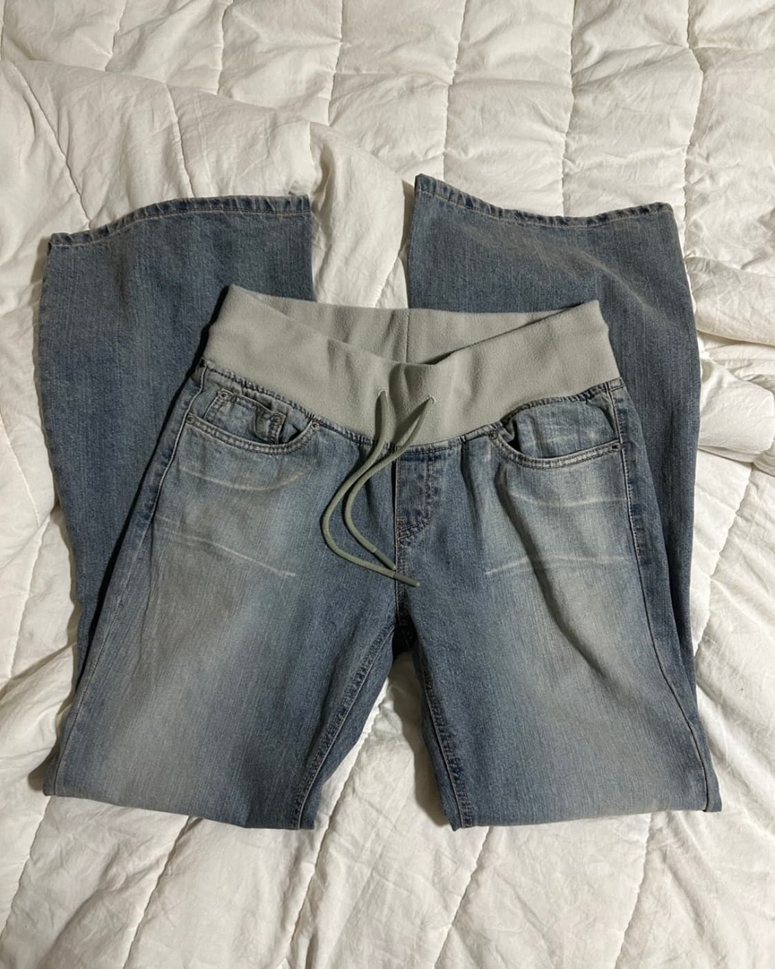 빈티지 워싱 밴딩 데님팬츠 상품이미지4