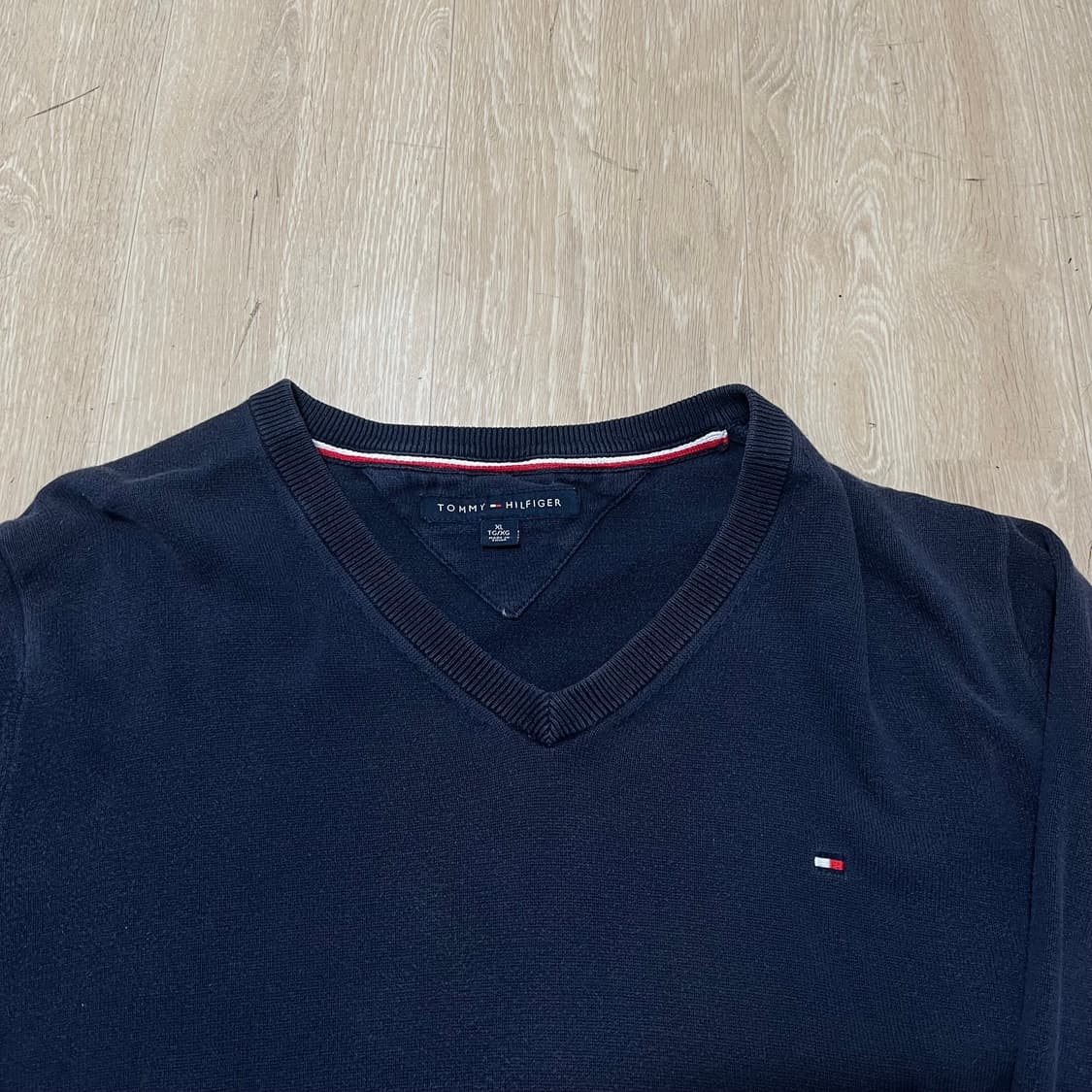 타미힐피거 코튼 브이넥 니트 XL/105 상품이미지2
