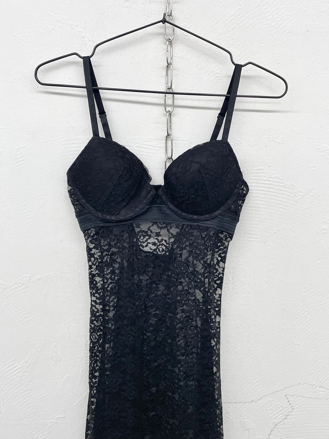 블랙 고딕 레이스 슬립 상품이미지5