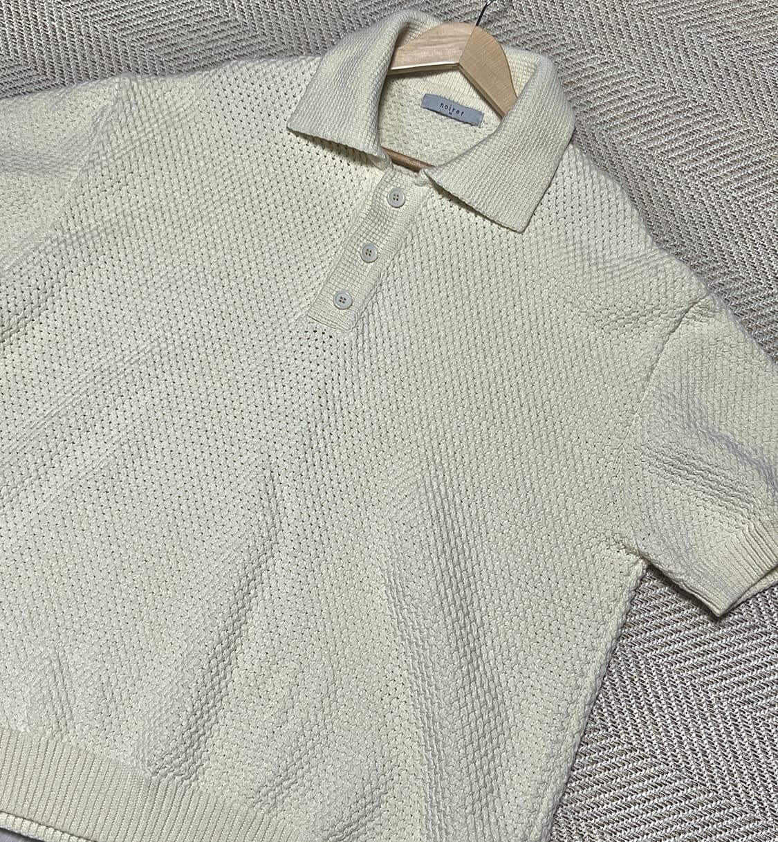 노이어 noirer 오버핏 헤비 폴로 하트 니트 50 상품이미지7