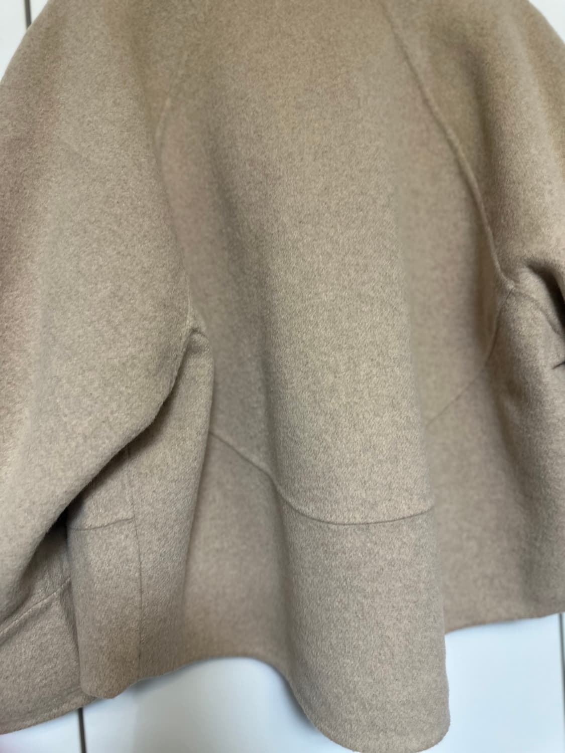 안나수이 베이지색 울 밍크 코트 상품이미지7