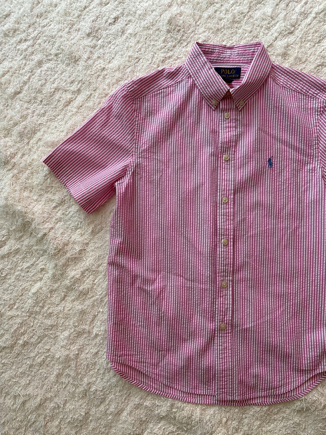 폴로 랄프로렌 스트라이프 시어서커 반팔 셔츠 상품이미지2