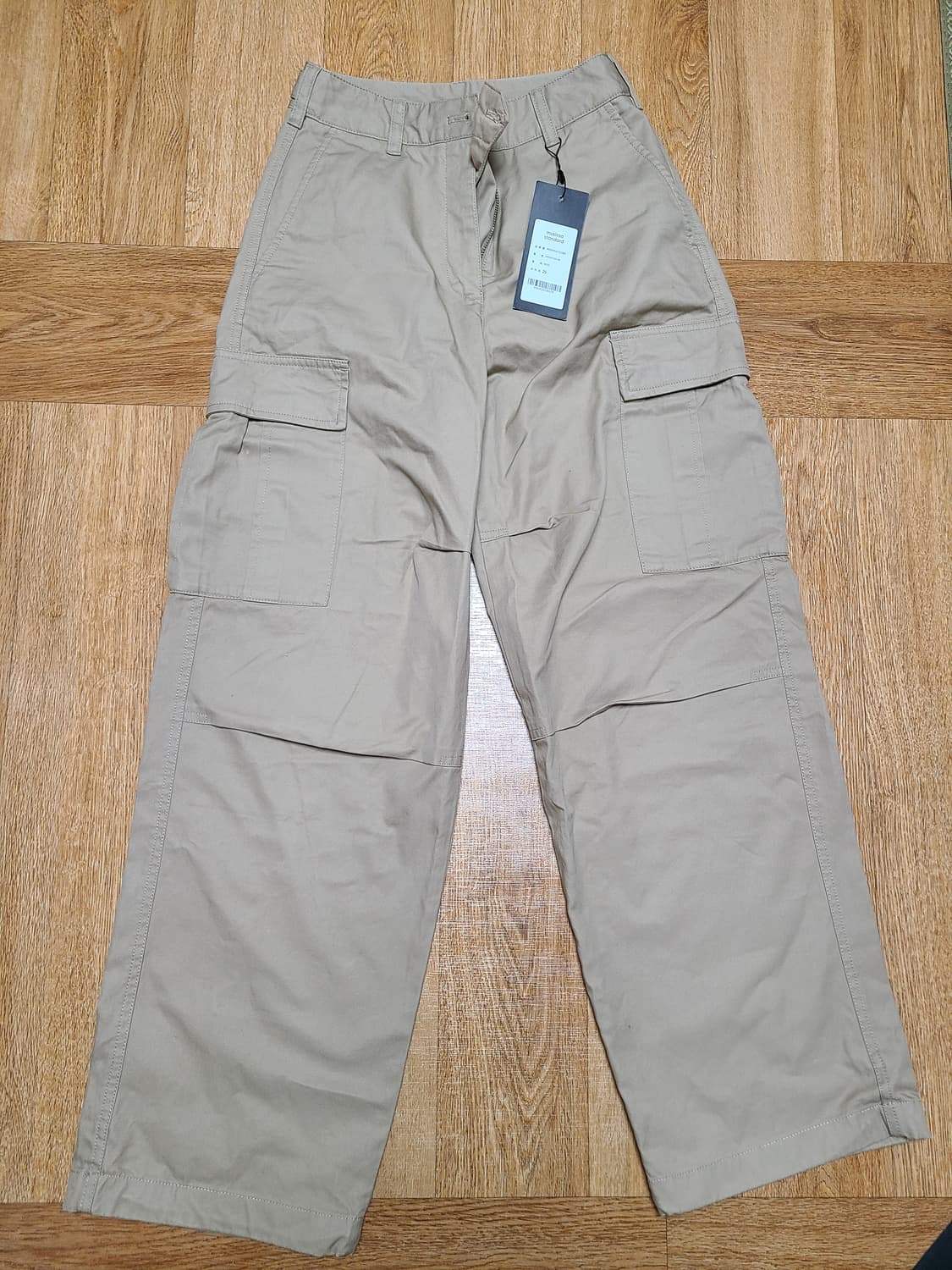 무신사 스탠더드 우먼즈 와이드 카고 팬츠 [베이지] 상품이미지2