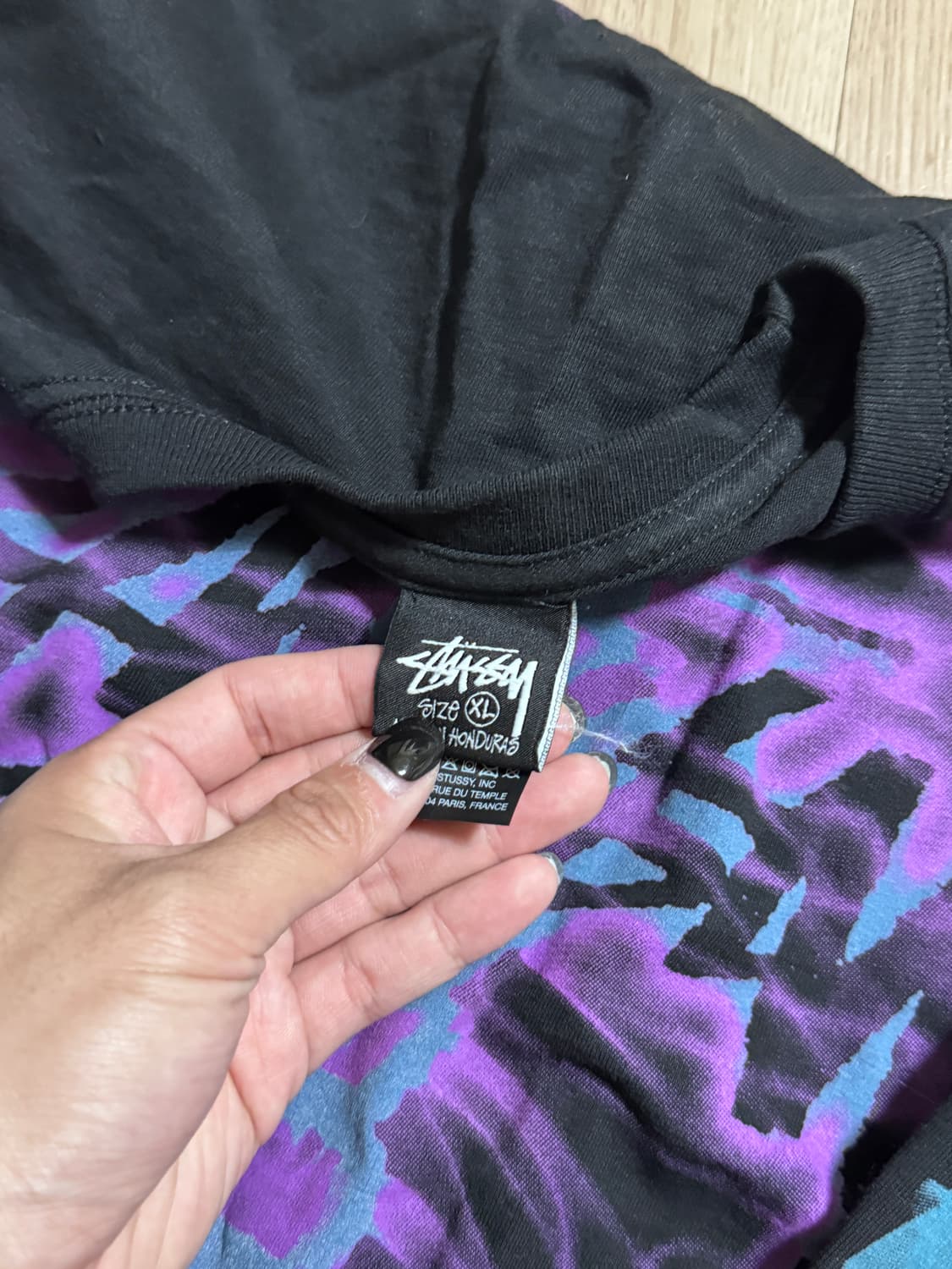 스투시 립 케이지 블랙 롱슬리브 티셔츠 XL 상품이미지3