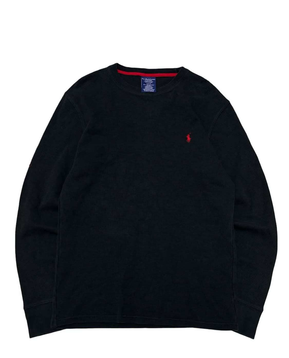 폴로 와플니트 롱슬리브 블랙 상품이미지1