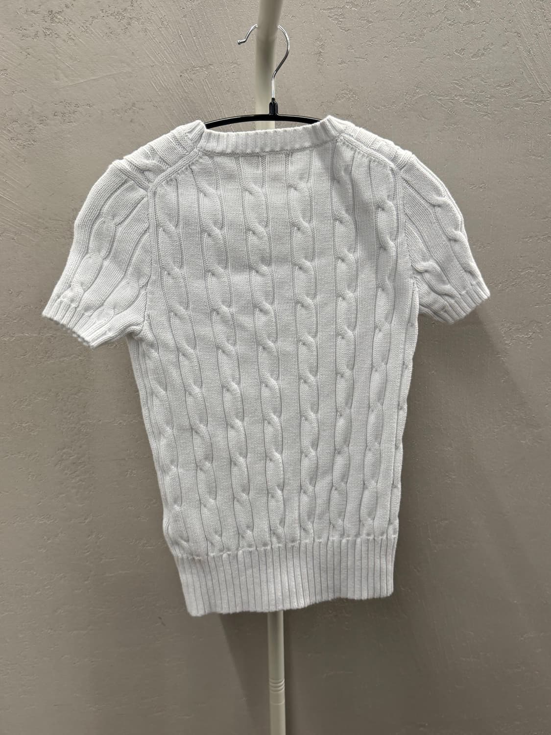 폴로 랄프로렌 케이블 반팔 니트 화이트 M 상품이미지8