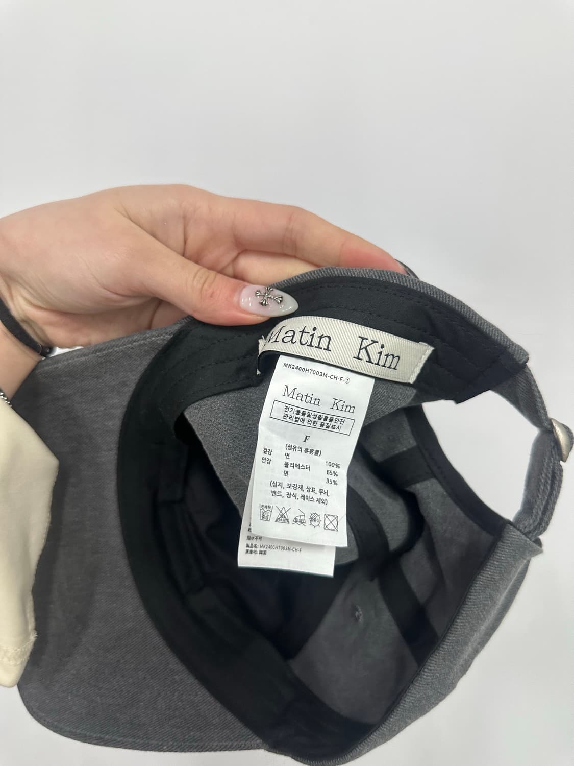 마뗑킴 차콜 볼캡  상품이미지3