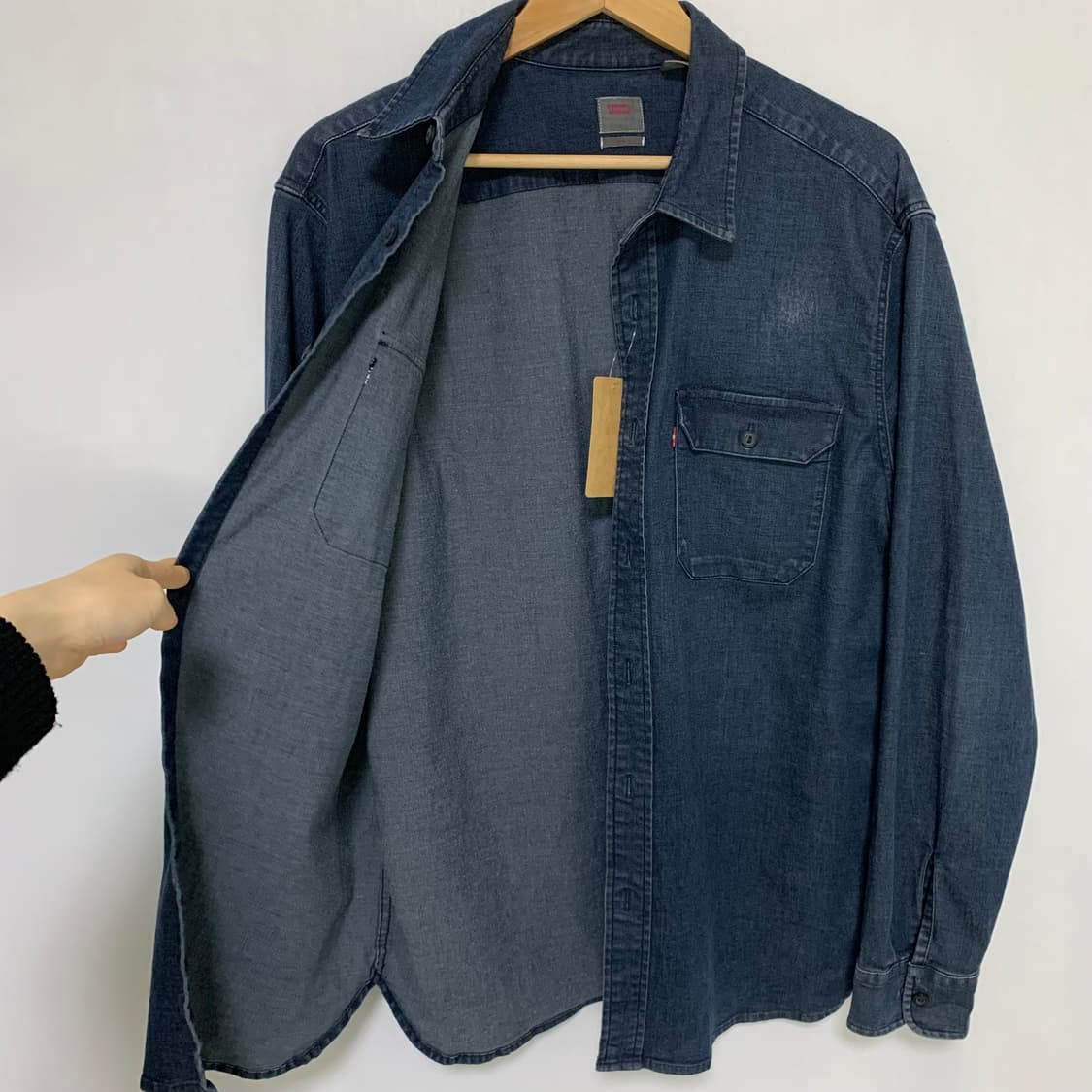 리바이스 다크 데님 셔츠 남방 긴팔 y2k 00s 2010 빈티지 상품이미지7