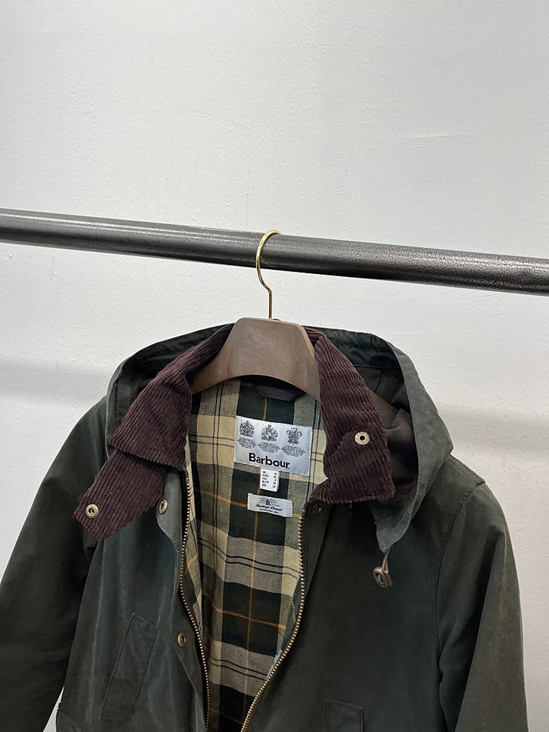 여) 바버 비데일 후드 왁스자켓  상품이미지2