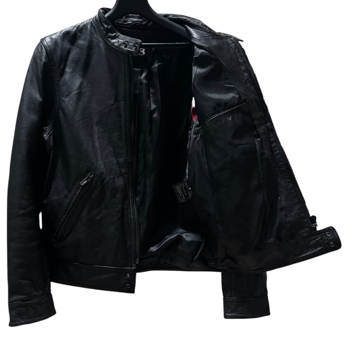 [M] Y-3 레더 바이커 블루종 상품이미지4