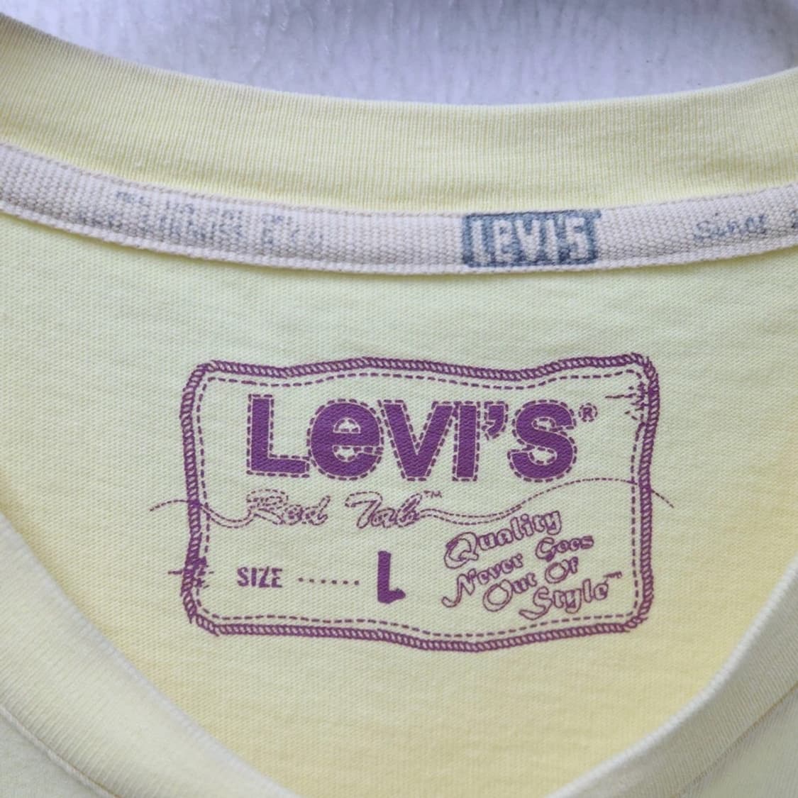 VINTAGE LEVI’S LIGHT YELLOW SHORT SLEEVE 상품이미지9