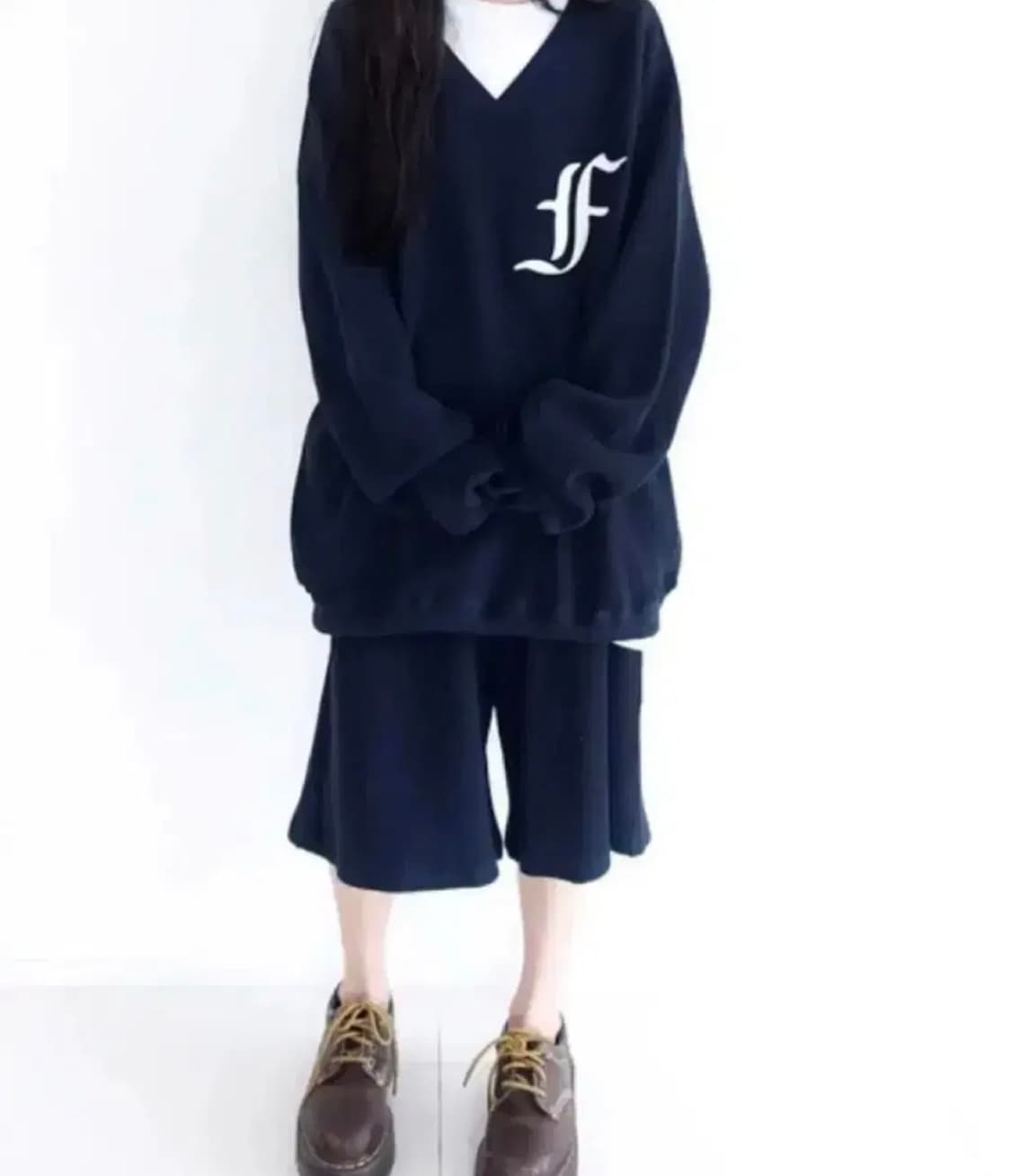 샵페어리 와플 셋업 네이비 상품이미지1