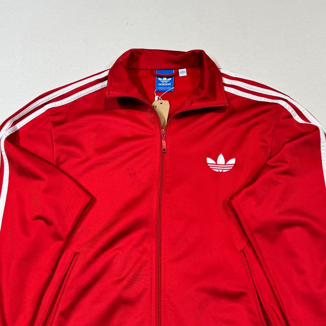 L) 아디다스 파이어버드 삼선 져지 트랙탑 집업 레드 A7 상품이미지3