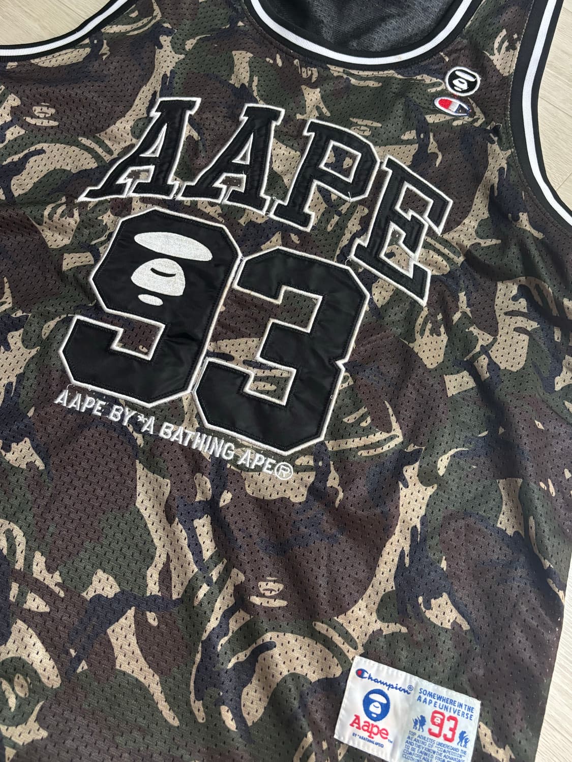 에이프(AAPE) x 챔피온 카모플라쥬 매쉬 나시티 (XL) 상품이미지1