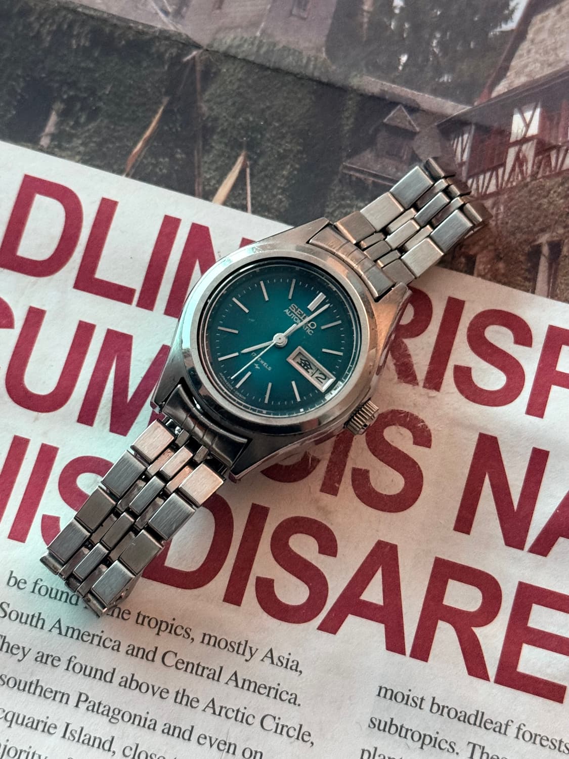 세이코 Seiko 오토매틱 17석 블루 레이디스 상품이미지1