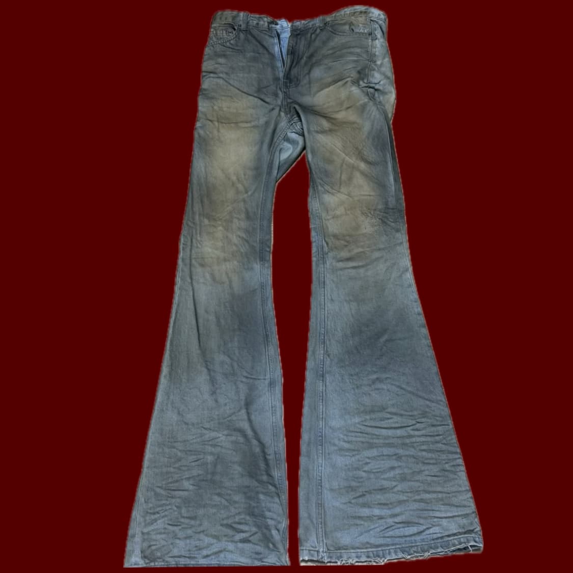 언더마이카 25SS 하드 오일 워싱 플레어 진 라이트 블루 상품이미지5