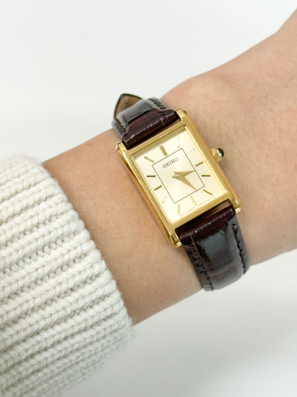 seiko / 세이코 클래식 골드 탱크 쿼츠 시계 상품이미지9