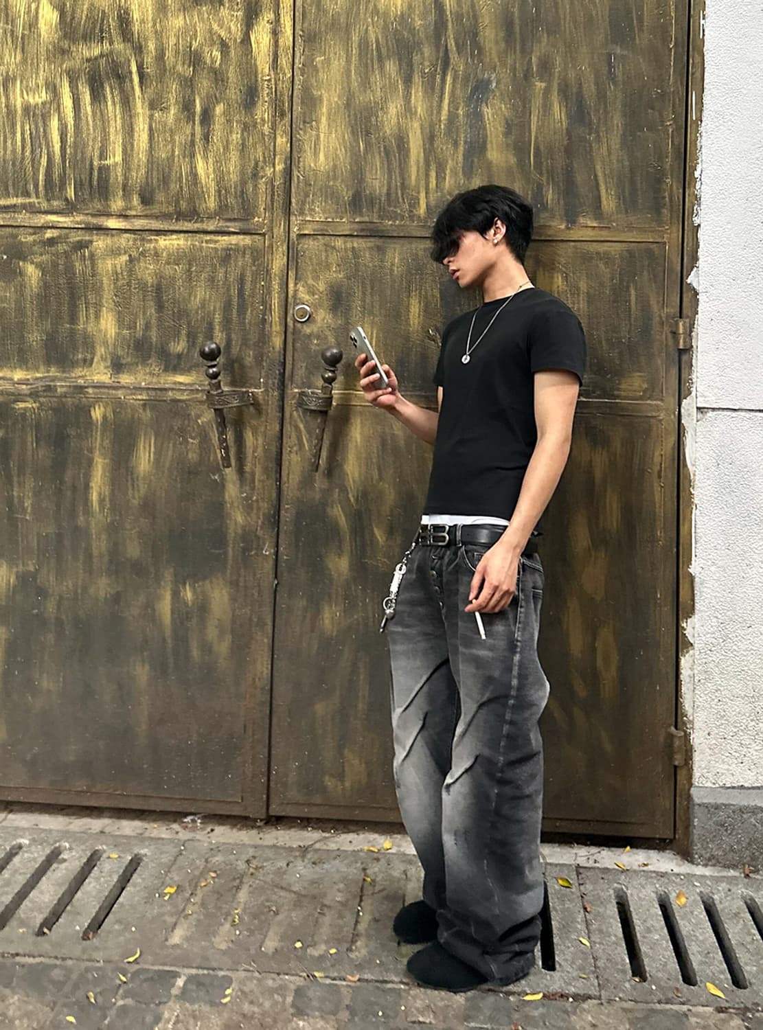 [no E mosen] Dragon Spine Heavy Wash Jea 상품이미지4