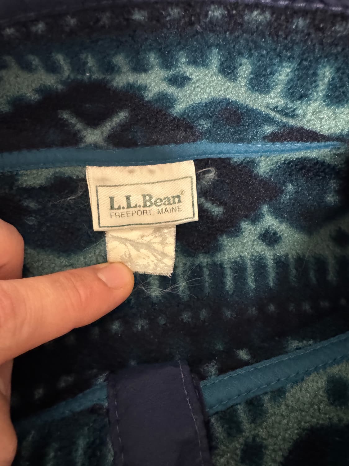 엘엘빈 스냅 티 플리스 풀 오버 그린 네이비 메이드 인 유에스에이 상품이미지5