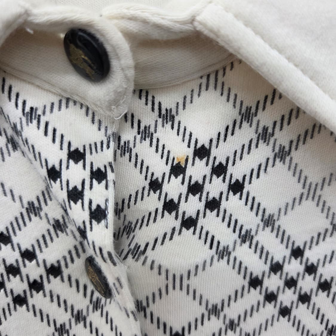 버버리 깅엄체크 긴팔 버튼 니트가디건 셔츠 여L 상품이미지4