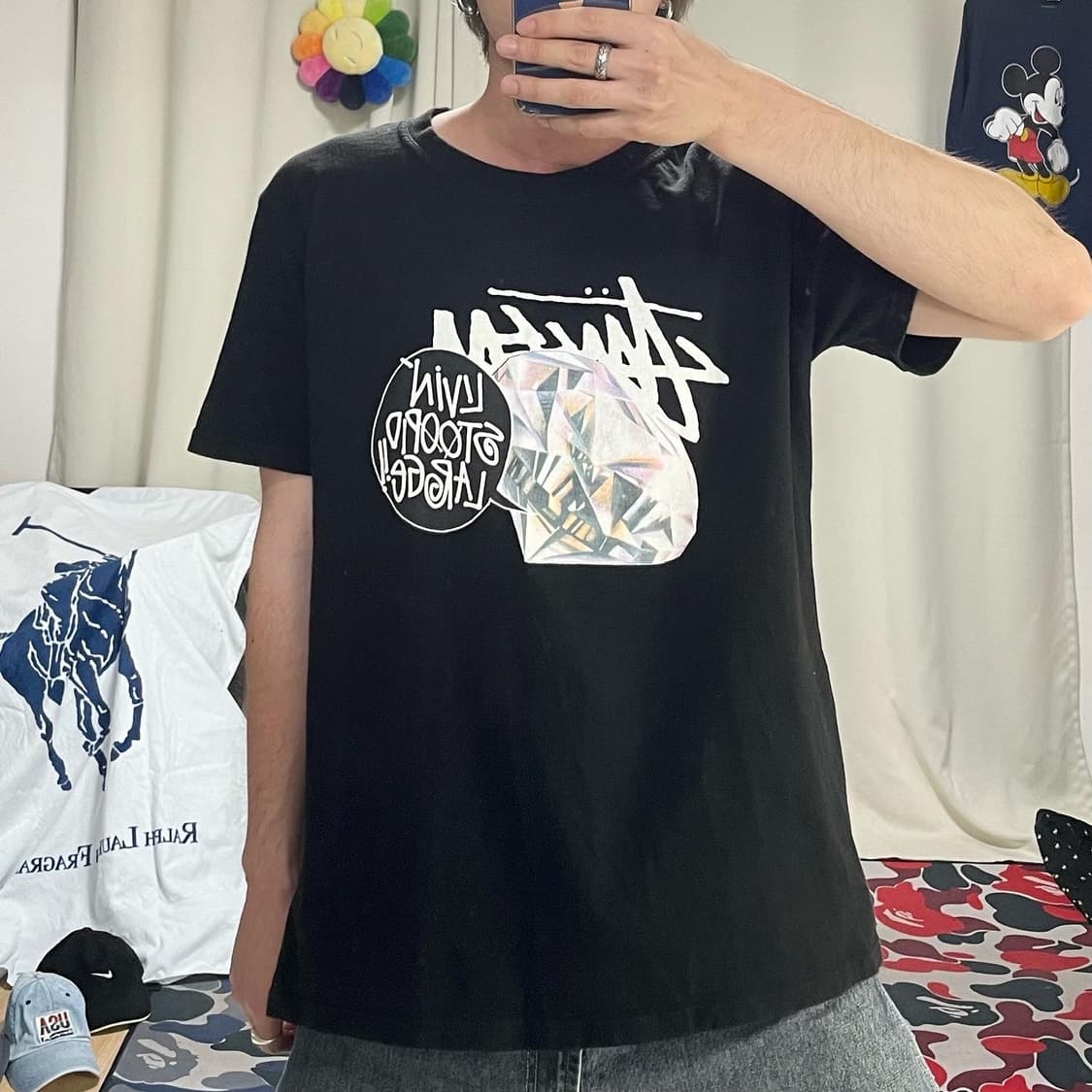 90년대 STUSSY 스투시 VVS스탁로고 티셔츠 상품이미지1