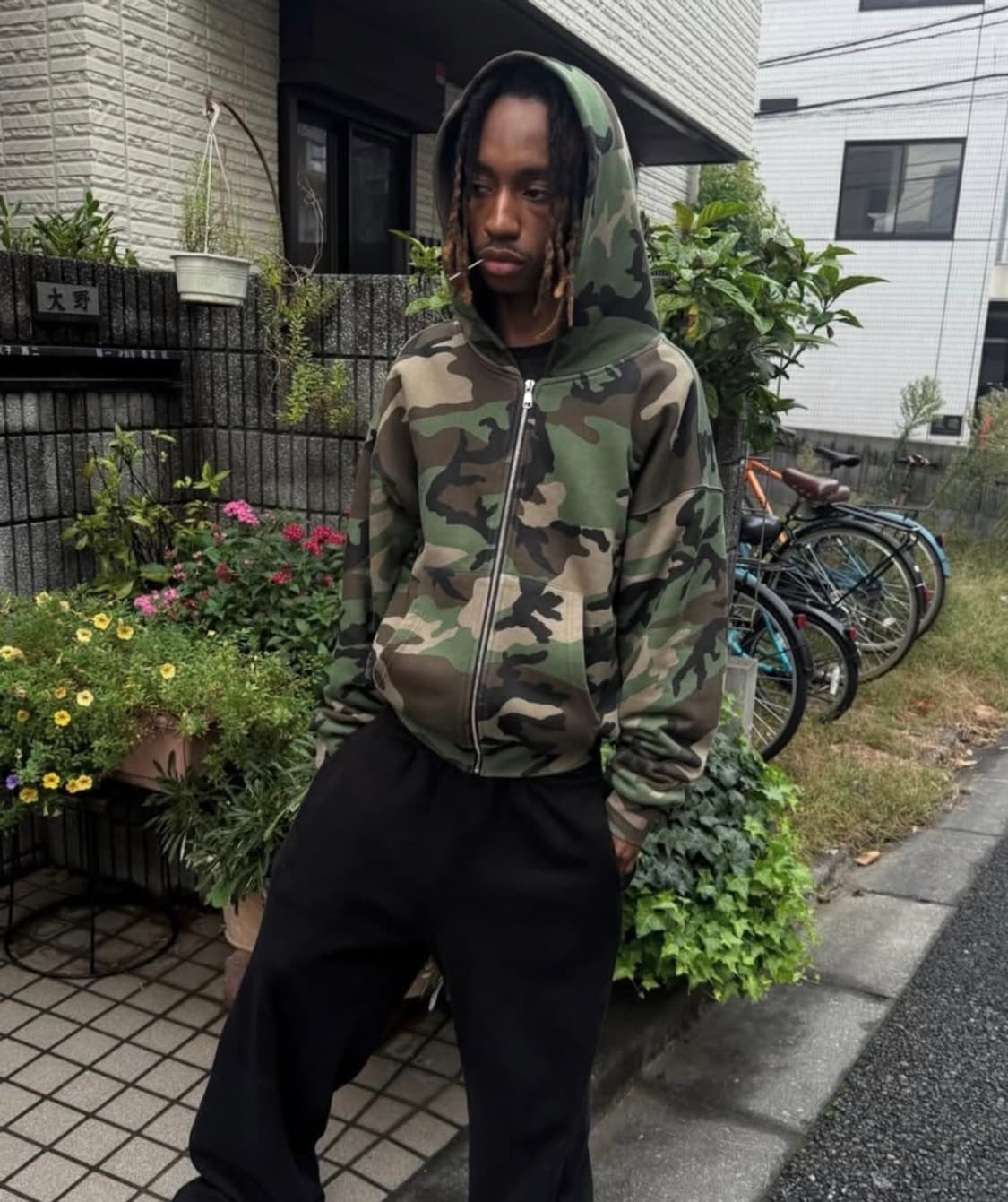 zicmade 카모 후드집업 L 새제품 상품이미지2