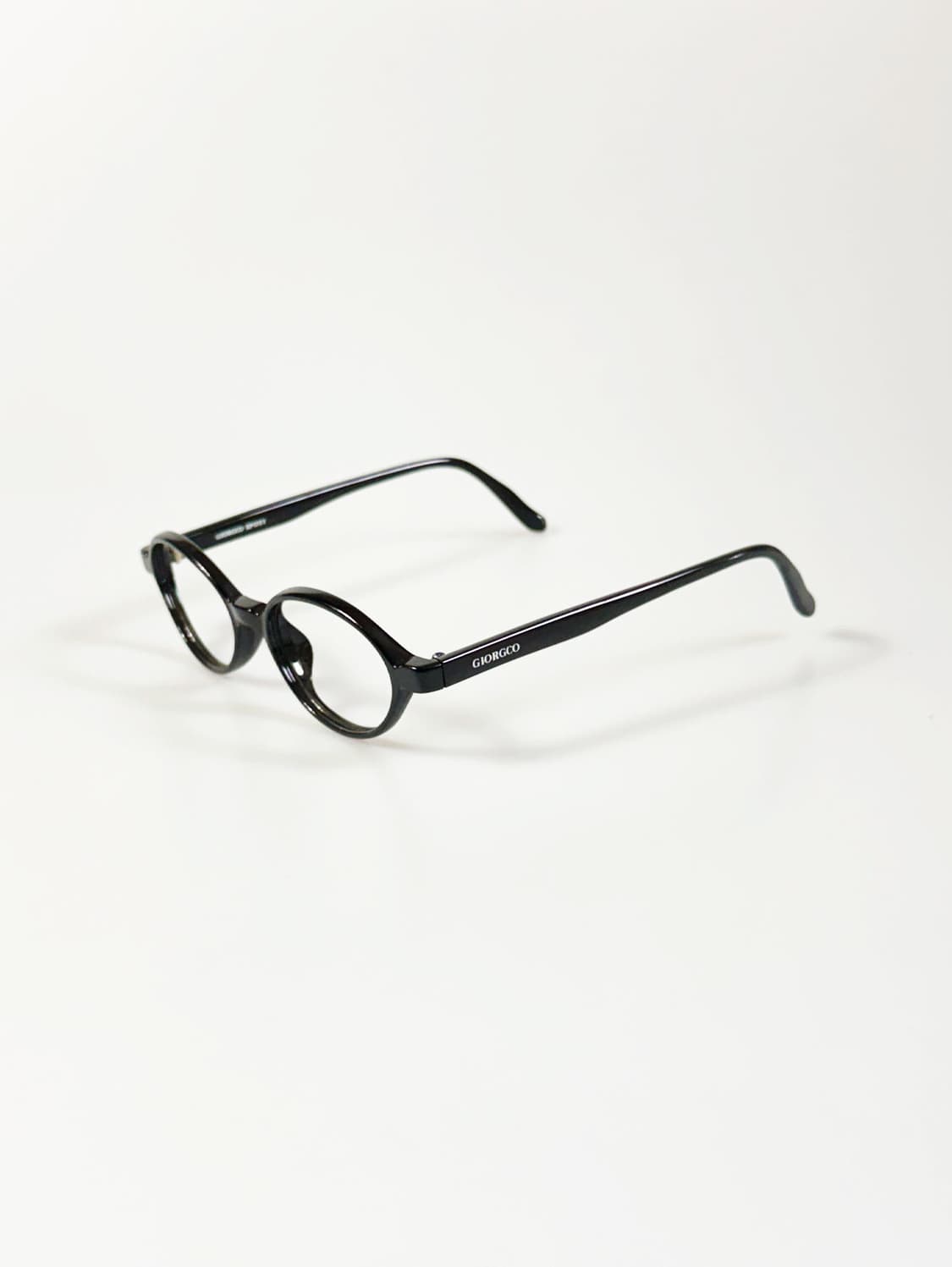 90s GIORGCO 블랙 오벌 뿔테 프레임 빈티지 안경 상품이미지3
