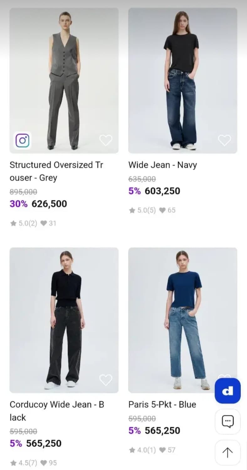 6397 루즈 스키니 셀비지 인디고 진 / 분더샵 / 25~26 상품이미지3
