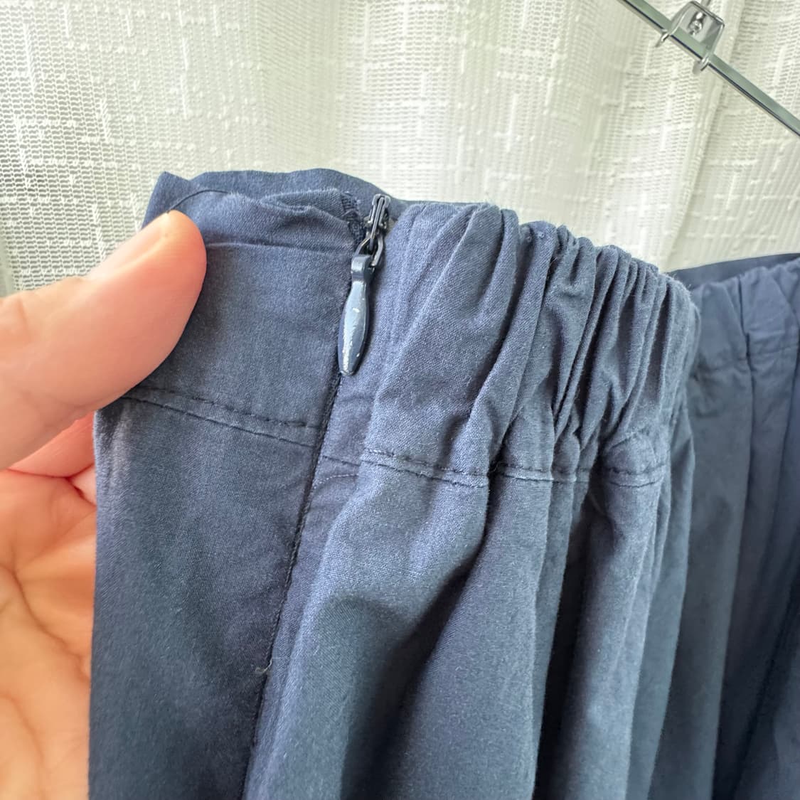 네이비 면 롱치마 가볍고 시원해요 상품이미지6
