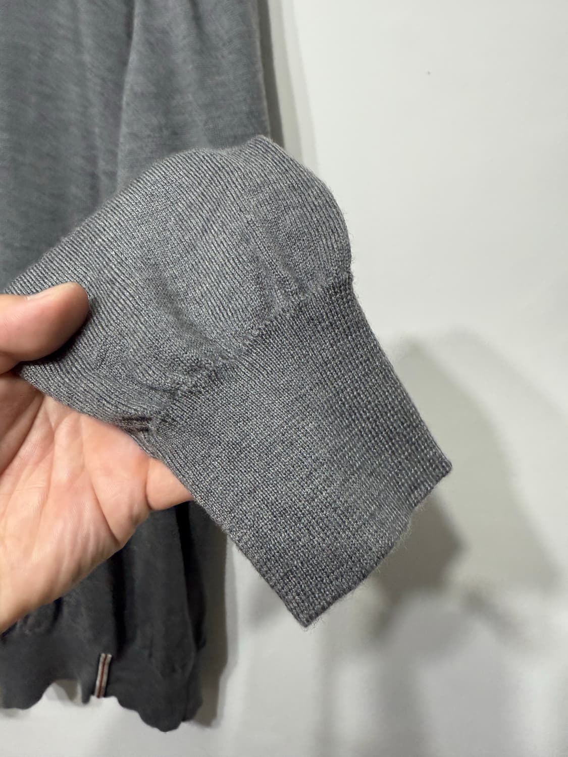 버버리 정품 반집업 메리노울 니트 하프집업 XL 상품이미지5