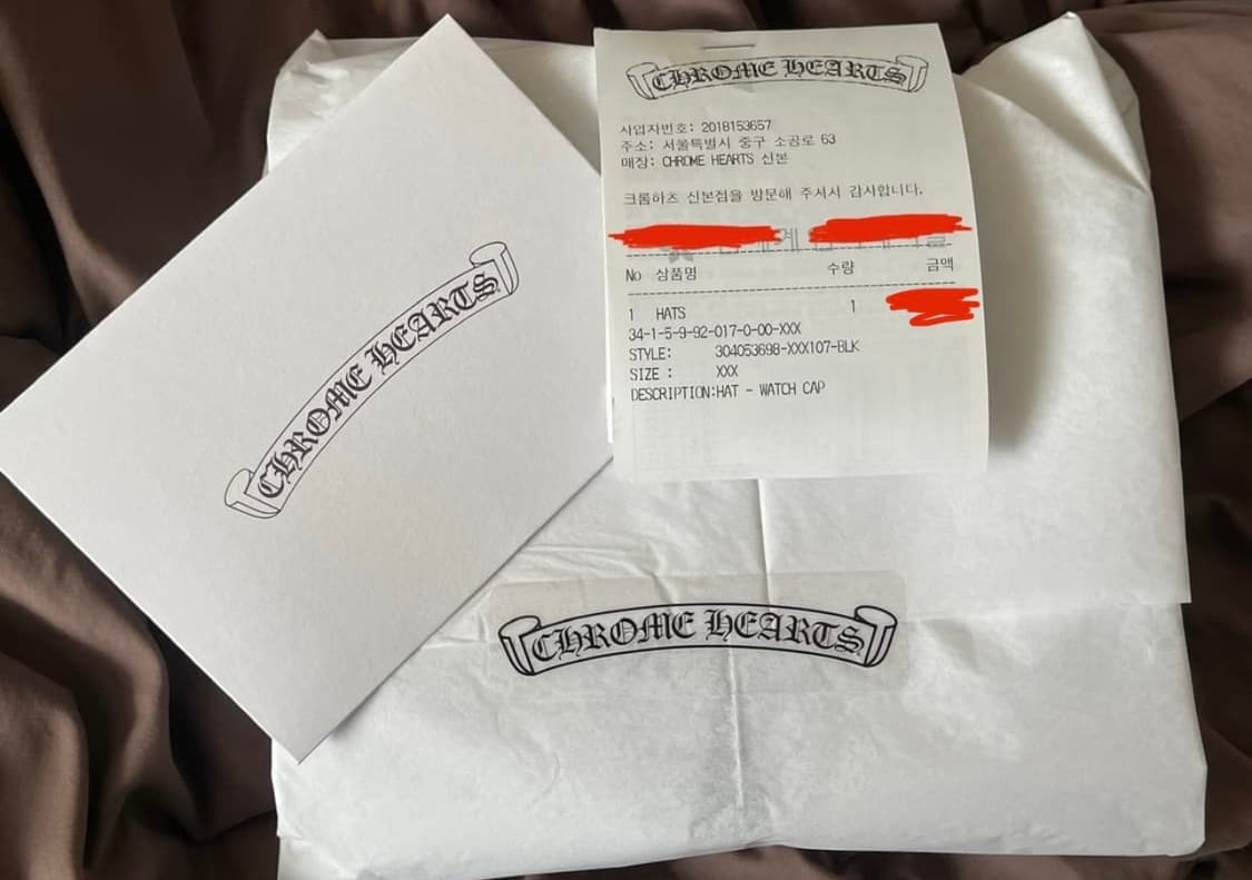 크롬하츠 홀스슈 비니 블랙 새 제품 상품이미지2