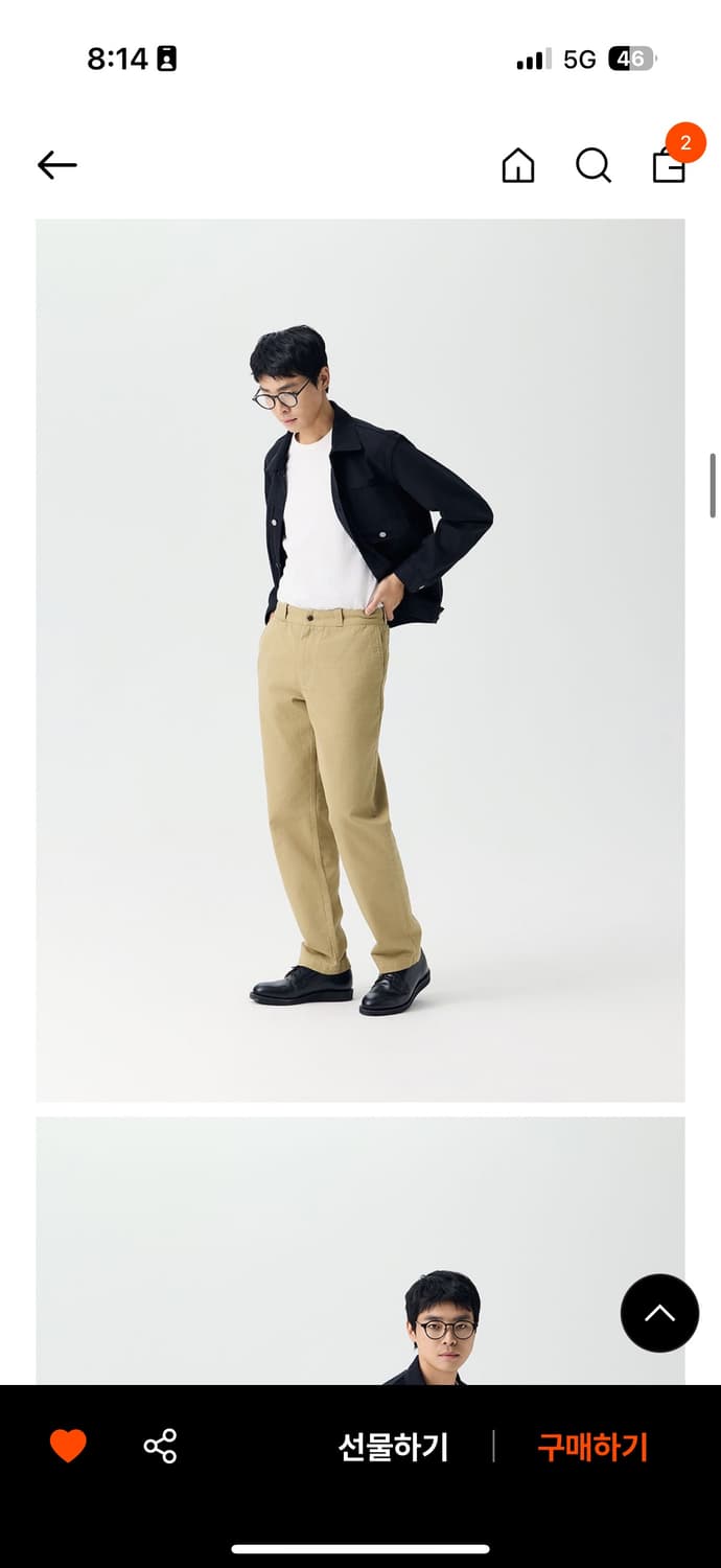 데밀 LOT.032 치노 트라우저 카키 32사이즈 상품이미지3