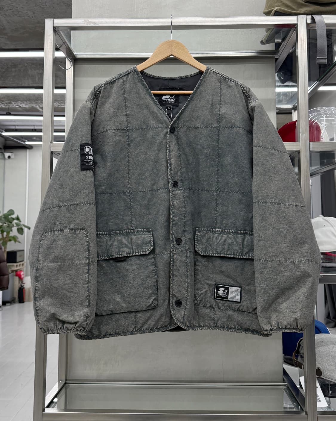 스타터 블랙라벨 스톤 워시드 퀼팅 라이너 자켓 상품이미지1
