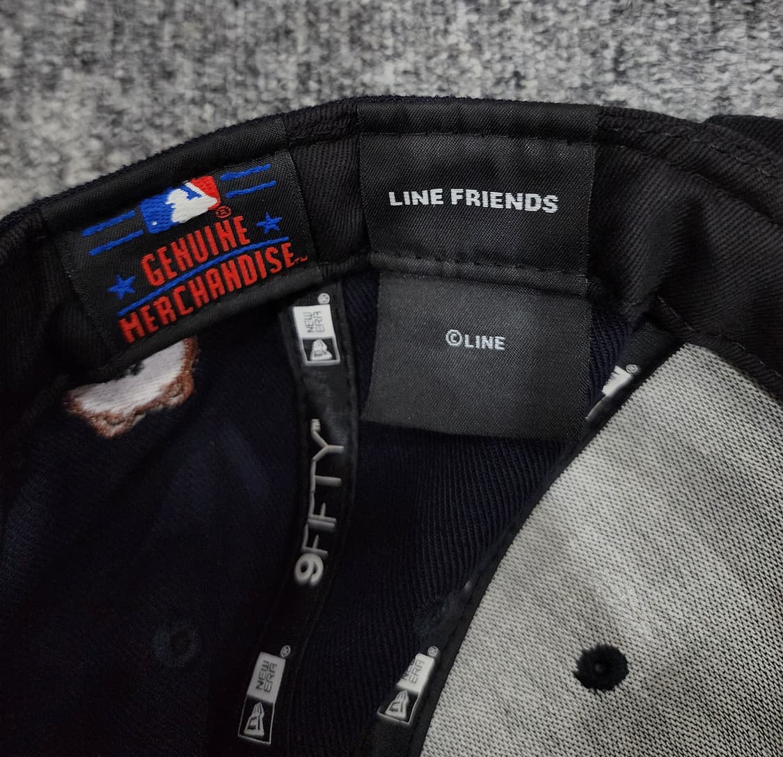 뉴에라 X 라인프렌즈 뉴욕양키즈 곰돌이 9FIFTY 스냅백 모자 M-L 상품이미지8