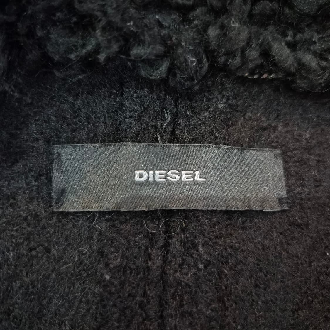 디젤 울100 블랙 셰어링 라펠 롱코트 상품이미지10