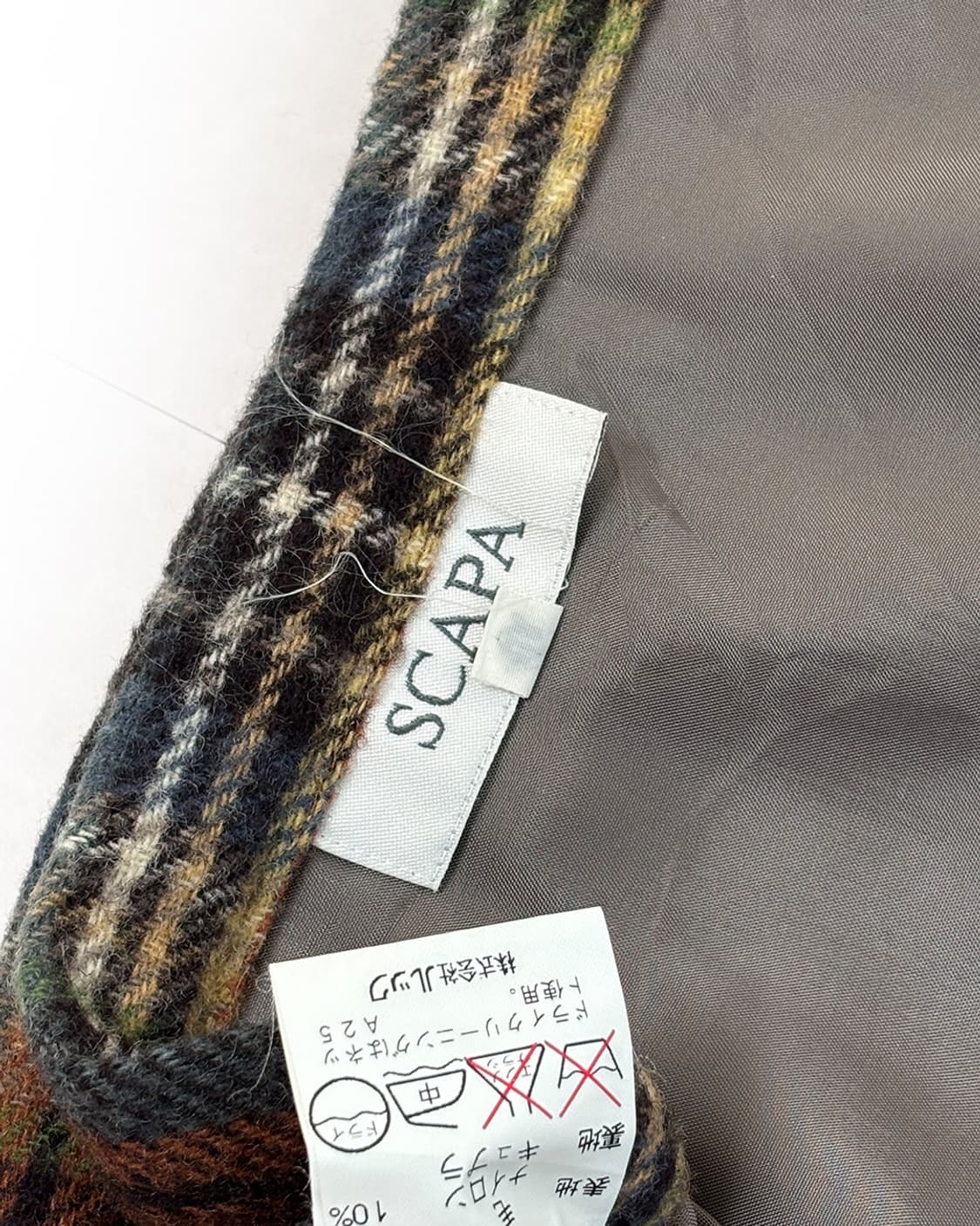 SCAPA autumn wool check midi wrap skirt 상품이미지6