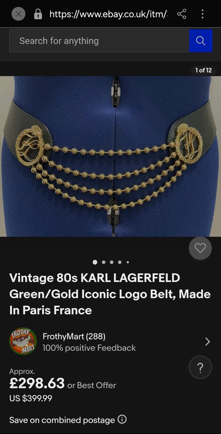 칼 라거펠트 아이코닉 로고 벨트 상품이미지2