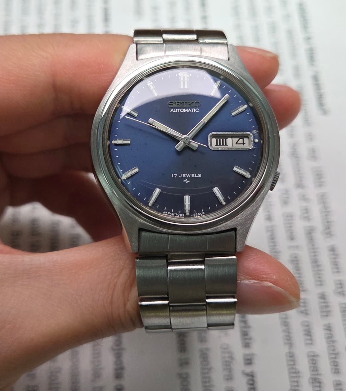 빈티지 세이코 순정 블루다이얼 한자 데이데이트 7009 브레이슬릿 ver 상품이미지3