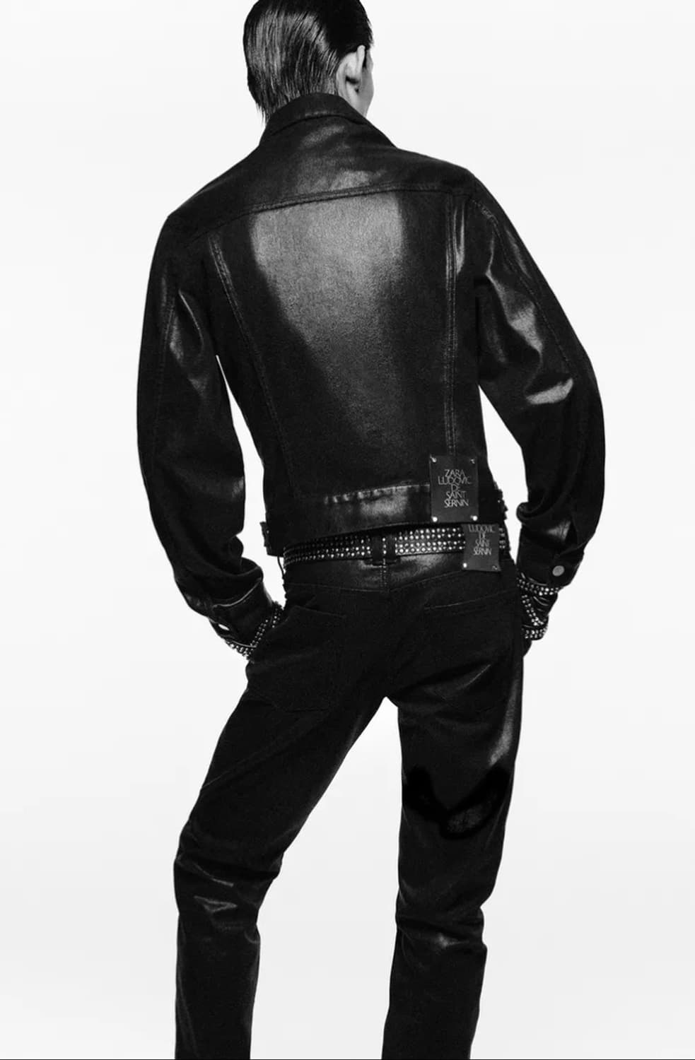 Ludovic de Saint Sernin 왁스 코팅진 스키니 데님팬츠 상품이미지1