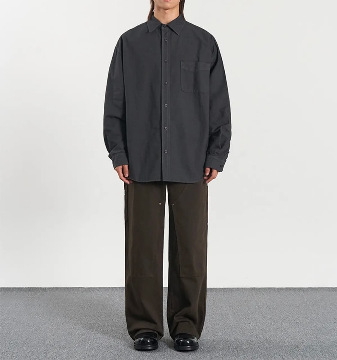 엑스건테이너 24ss 피그먼트 다잉 오버핏 셔츠 XL size 상품이미지3