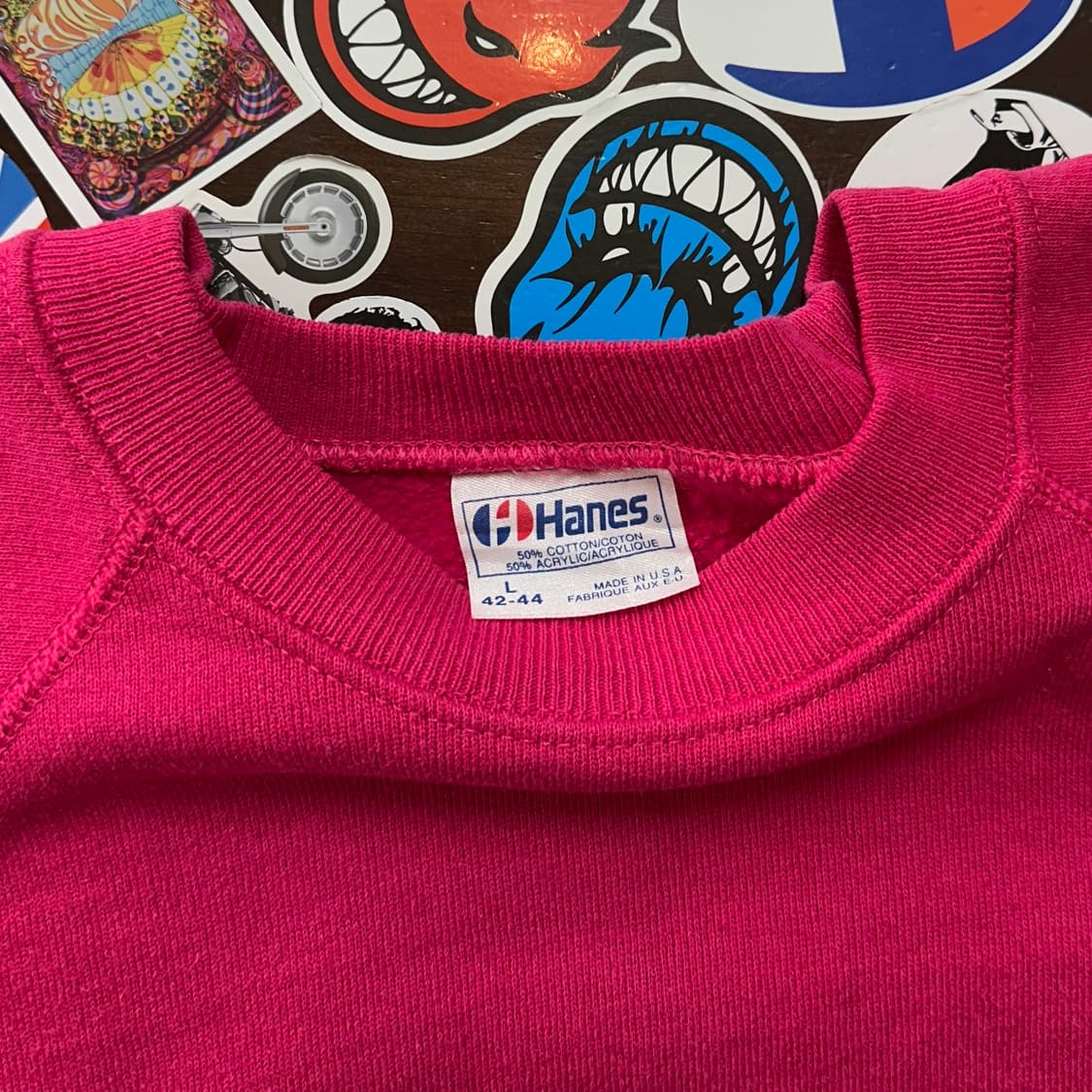 80s USA 헤인즈 MMM 클럽 빈티지 스웻셔츠 L 상품이미지4