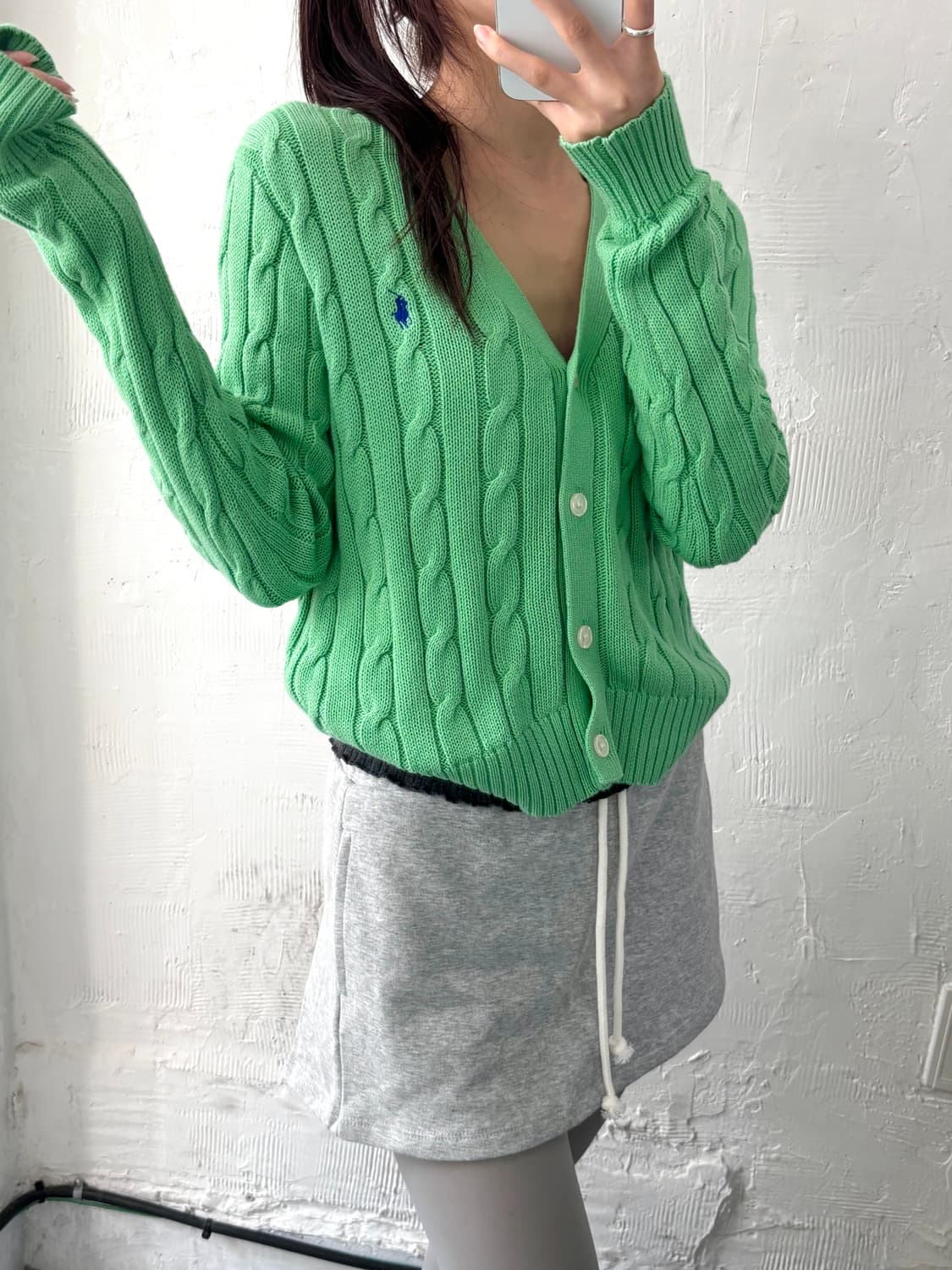 Polo 폴로 랄프로렌 신형 우먼라인 피마코튼 케이블 가디건 상품이미지7