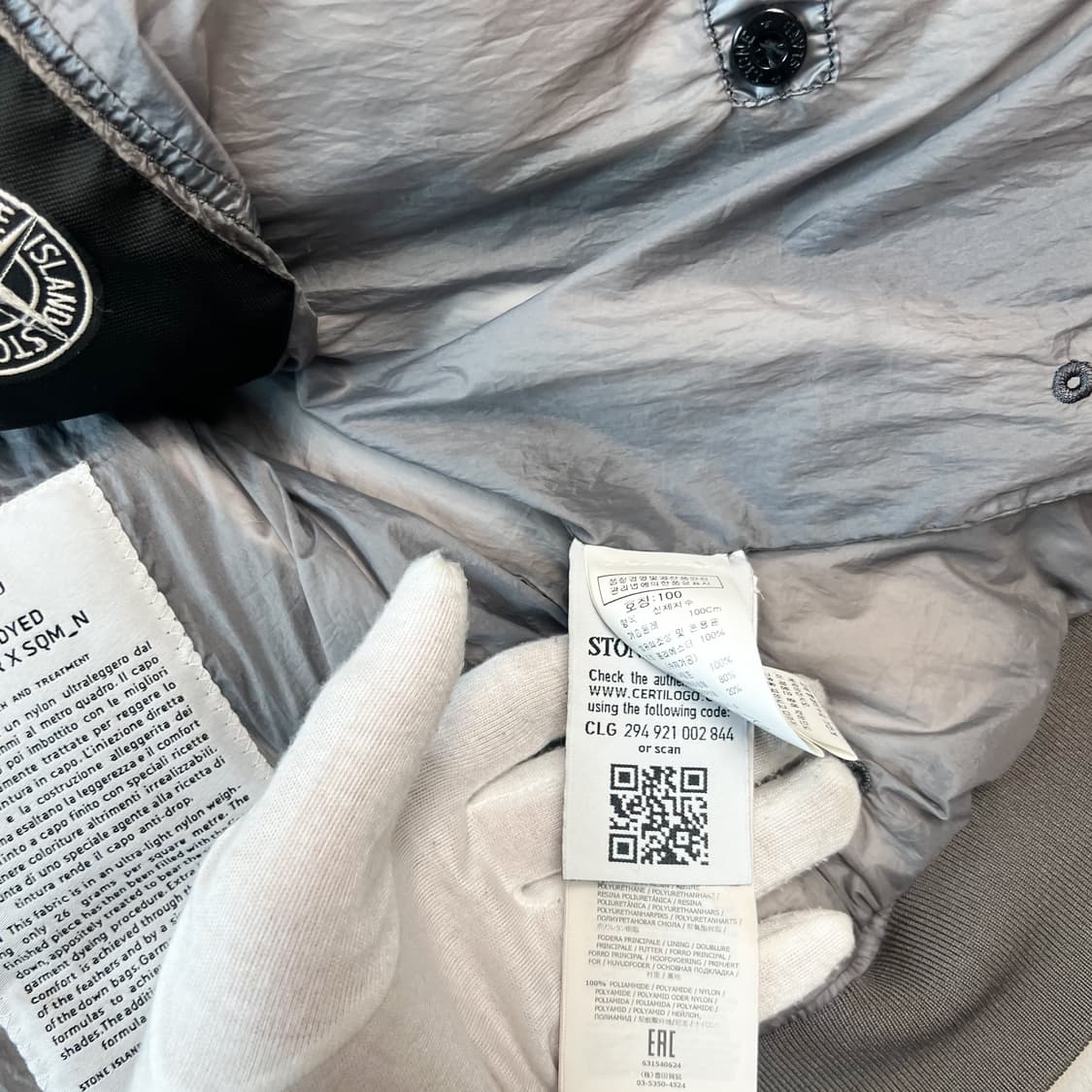 [L/매장판] 스톤아일랜드 가먼트다잉 후드 패딩 상품이미지5