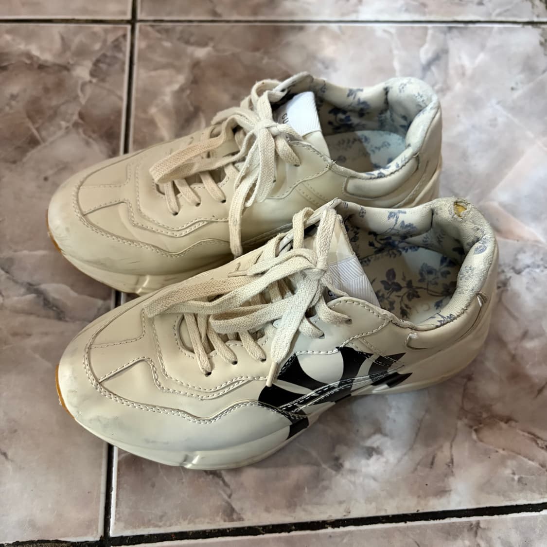 구찌 X MLB 뉴욕 양키스 라이톤 스니커즈 아이보리 230 상품이미지3