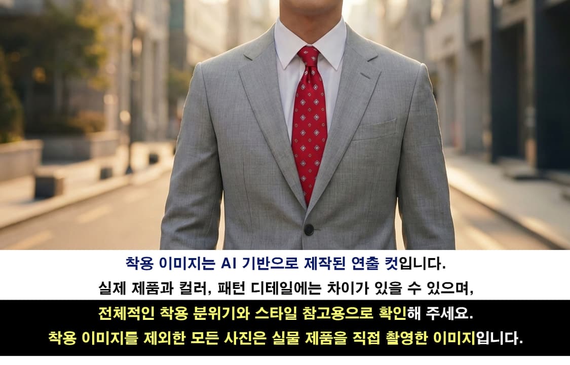 휴고보스 실크 레드 기하 패턴 넥타이 8.8cm A+등급 K2384
 상품이미지2