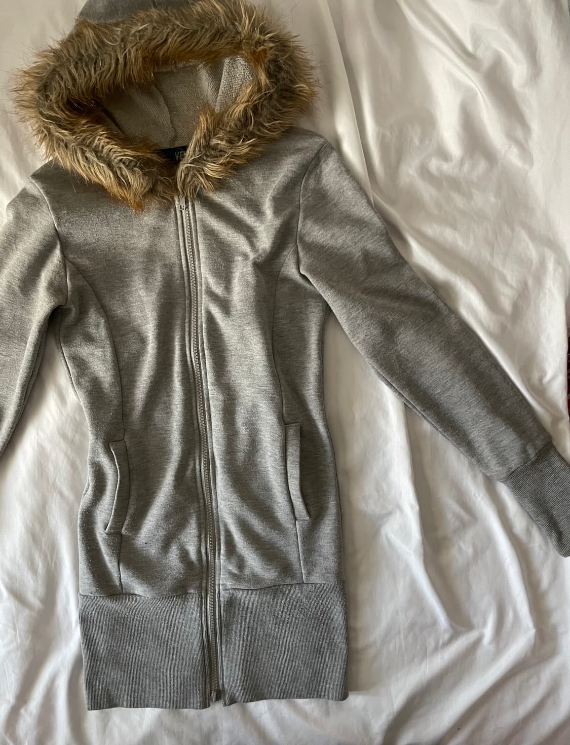 빈티지 y2k 갸루 퍼 딱붙 투웨이 후드집업 상품이미지7